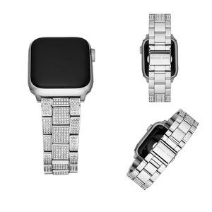 MICHAEL KORS Pavé Silver-Tone Strap For Apple Watch